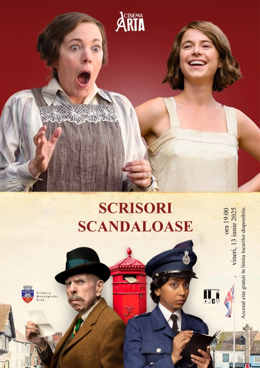 Filmul „Scrisori scandaloase“ va fi proiectat la Cinematograful „Arta“ din Arad