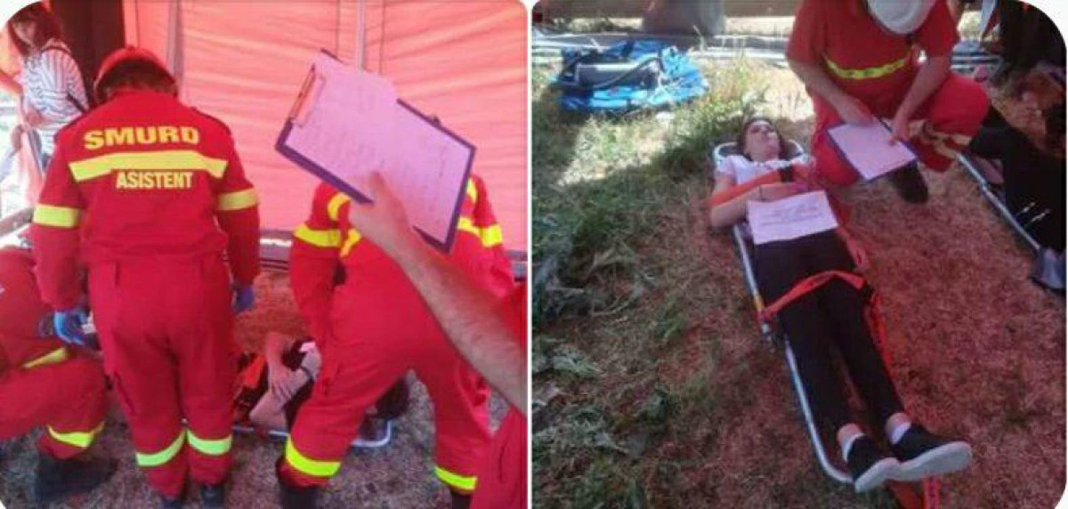 (FOTO) Accident urmat de incendiu, în Gara CFR Curtici. Amplu exercițiu în teren al ISU Arad