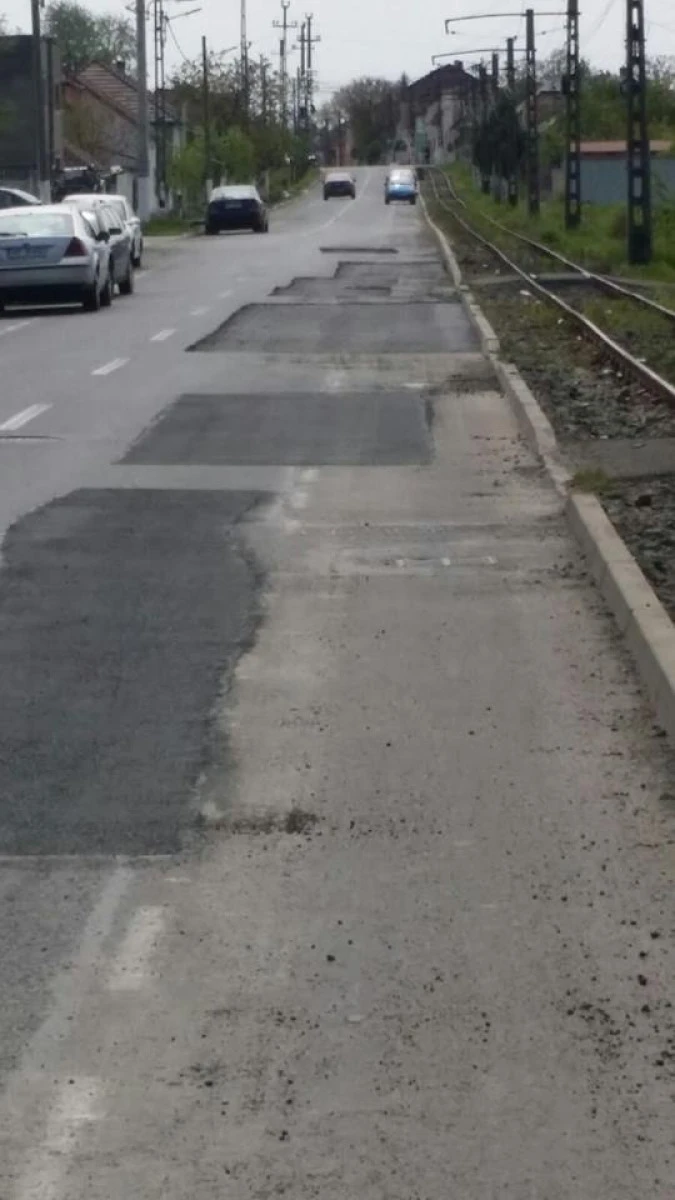 (FOTO) Pistele de biciclete din Arad sunt pline de gropi. Așa arată o investiție de 6 milioane de euro