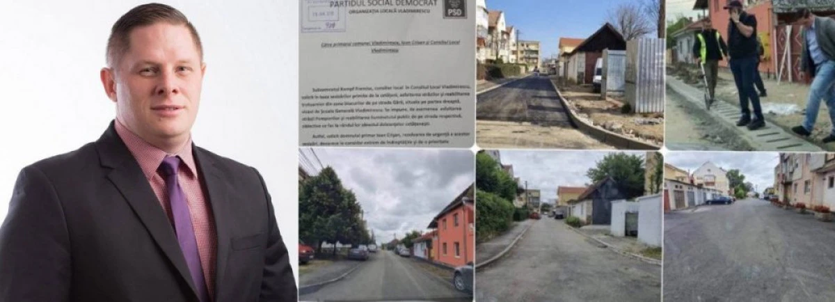 Francisc Kempf: În urma repetatelor solicitări depuse a fost reabilitată zona Blocurilor de pe strada Gării din Vladimirescu