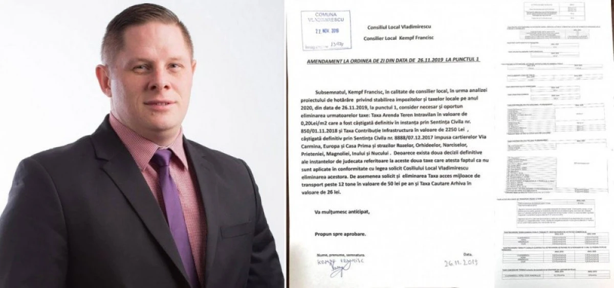 Francisc Kempf (PSD Vladimirescu): „În absența oricărei logici, primarul Crișan și echipa PNL au majorat, pentru al doilea an consecutiv, taxele și impozitele locale“