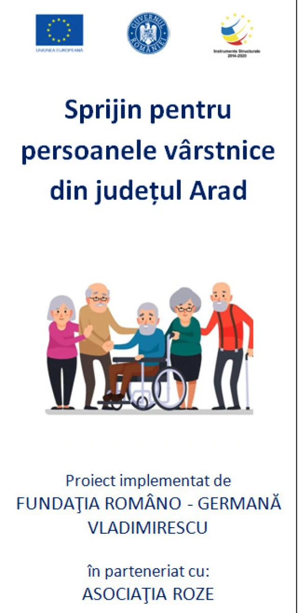 Fundația Româno-Germană Vladimirescu implementează proiectul ”Sprijin pentru persoanele vârstnice din județul Arad”