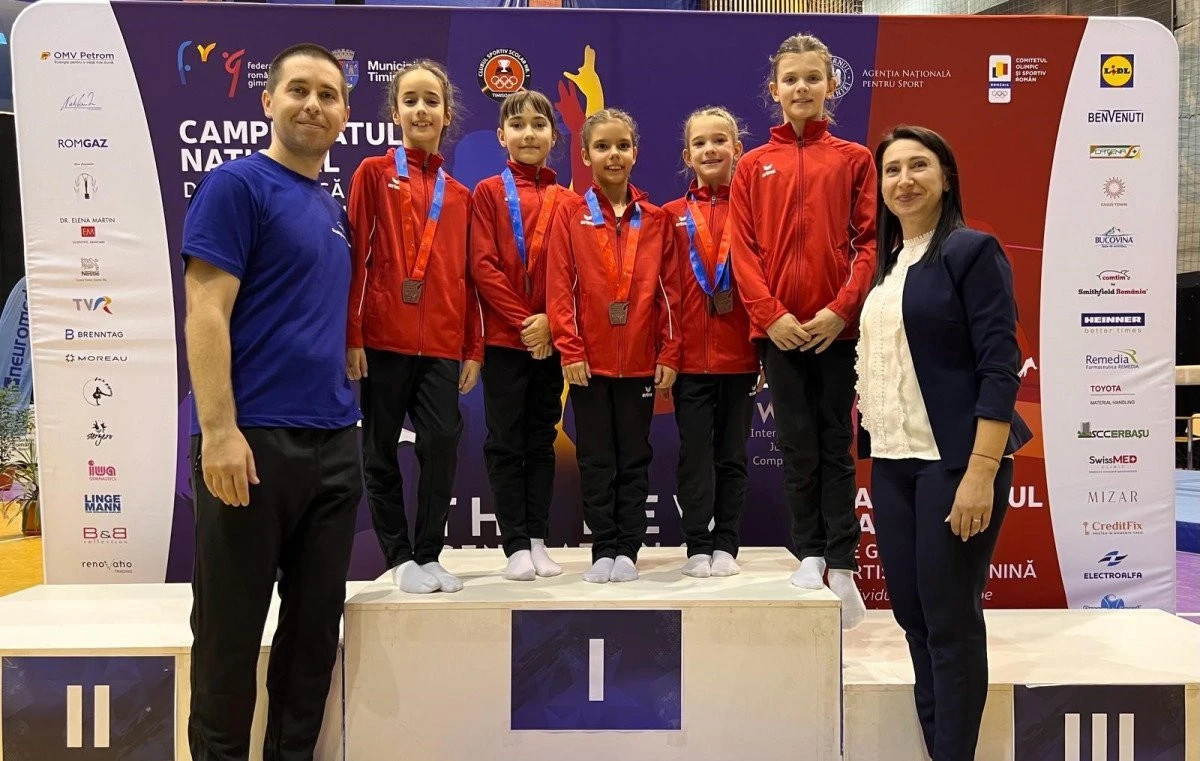 Gimnastele de la CSM Arad au urcat de cinci ori pe podiumul național al junioarelor II și III!