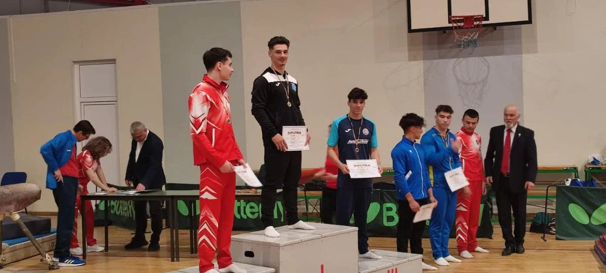 Gimnastul arădean Sergiu Nădăban, dublu medaliat cu bronz la Naționalele Școlare