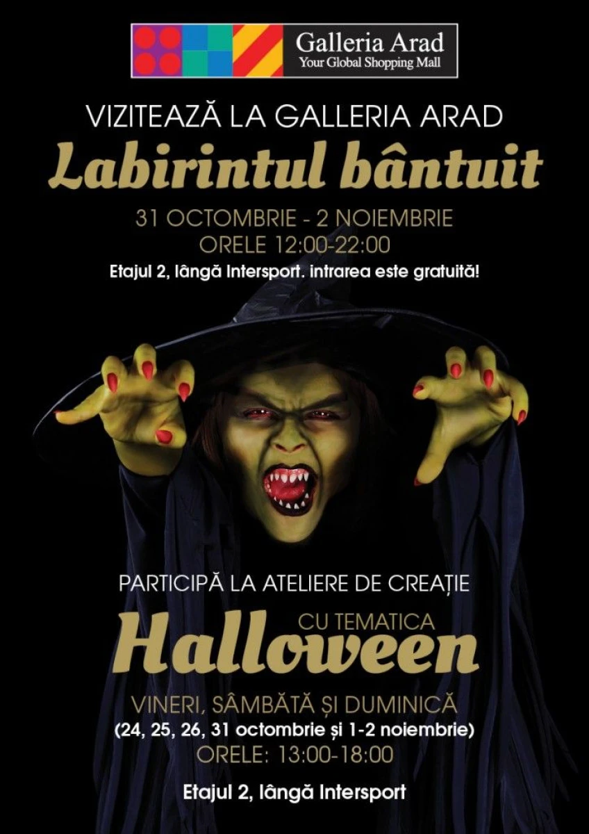 HALLOWEEN VINE IN GALLERIA ARAD CU SURPRIZE SI CONCURSURI