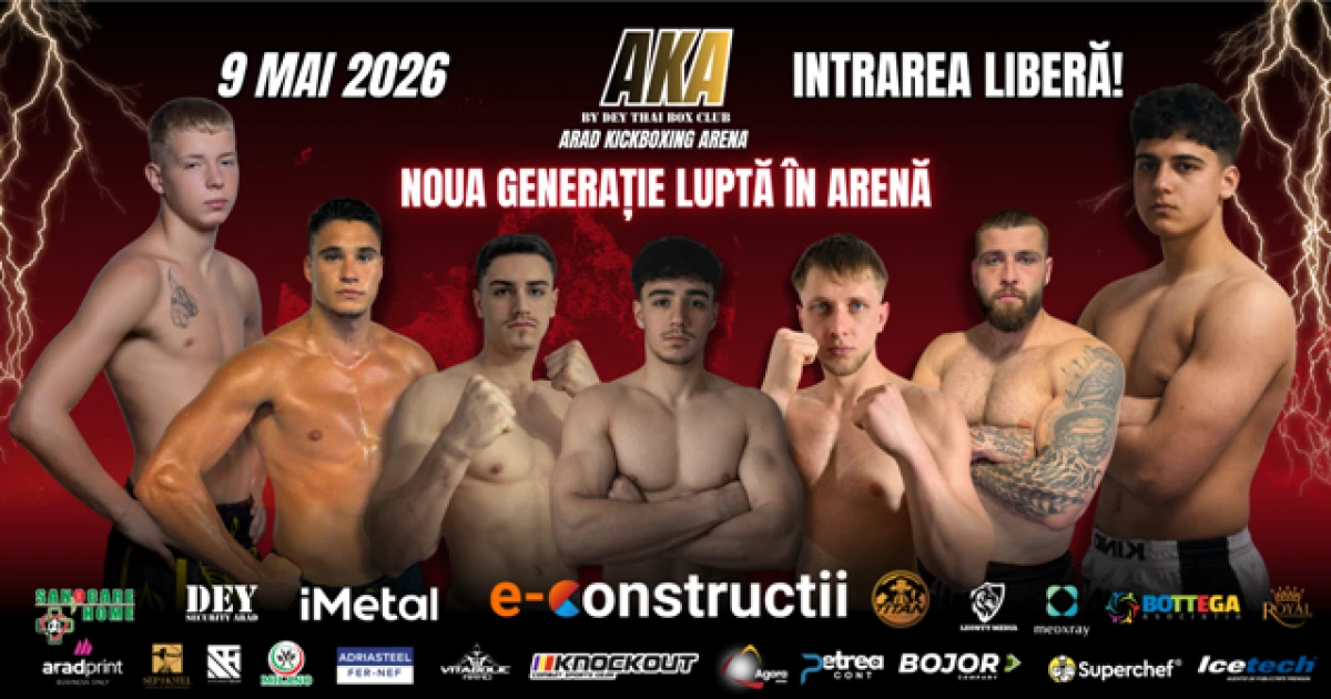În această sâmbătă, Aradul găzduiește una dintre cele mai mari gale de kickboxing din vestul țării