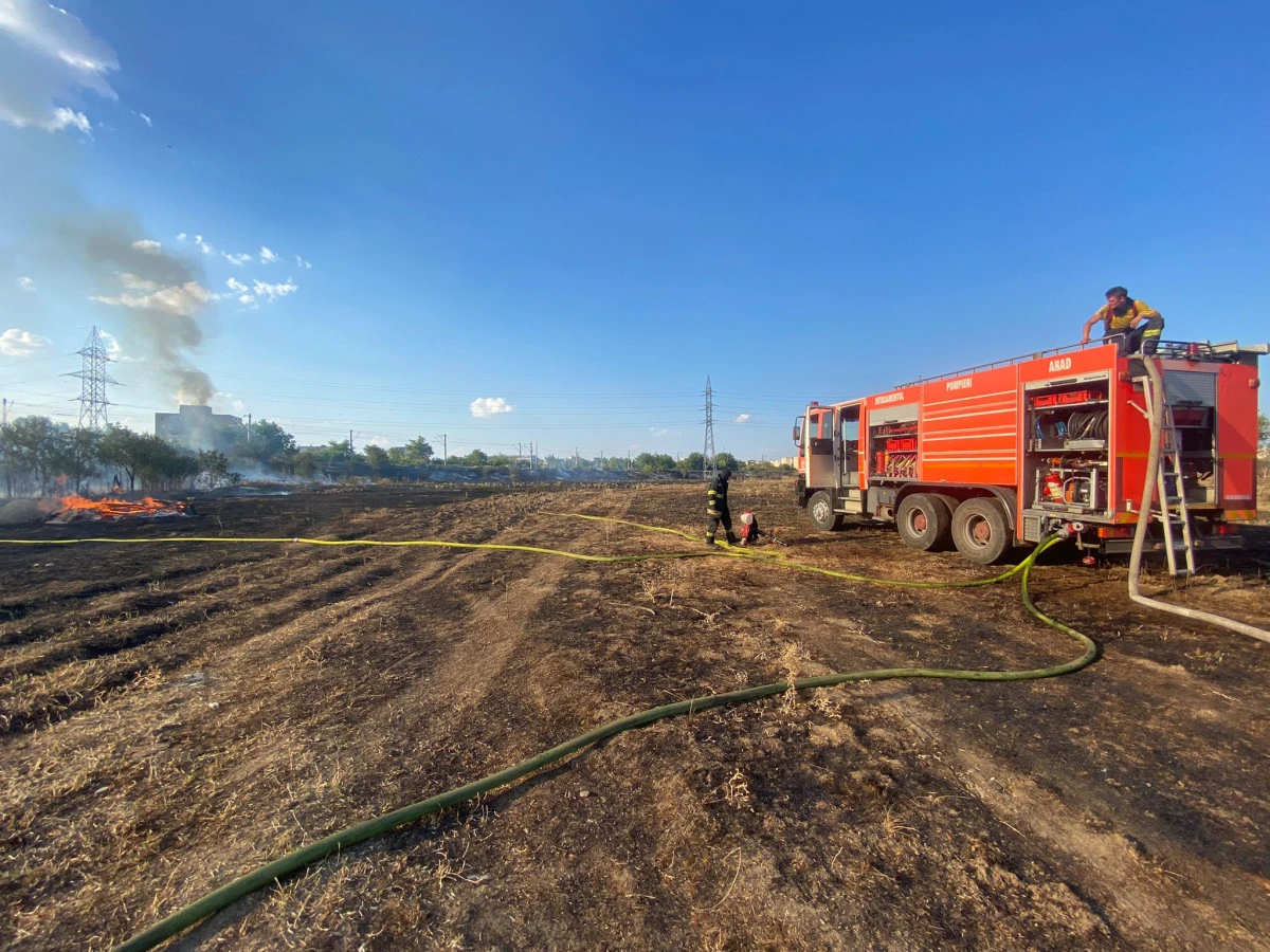 Incendiu în apropierea caselor de pe Renașterii