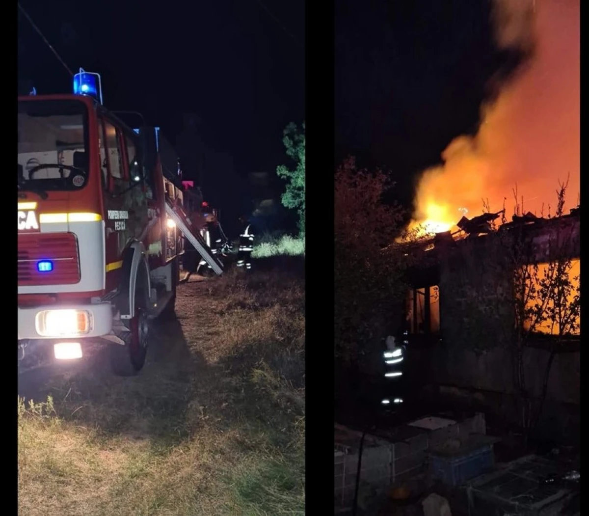 Incendiu la Sântoma, în această dimineață. Pompierii s-au luptat peste trei ore cu flăcările