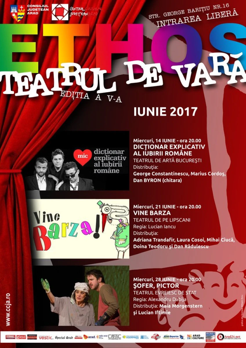 Începe Teatrul de Vară, la Arad. Urmează trei luni de spectacole