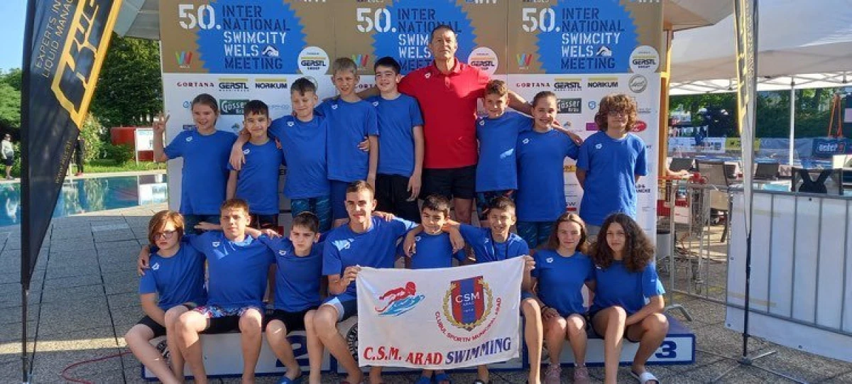 Înotătorii de la CSM Arad s-au remarcat la concursul internațional de la Wels