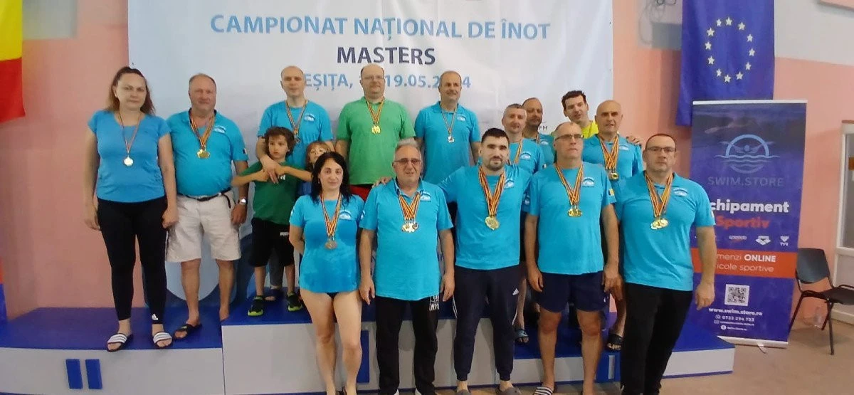 Înotătorii masters de la CS Municipal Arad au făcut valuri la Naționalele de la Reșița