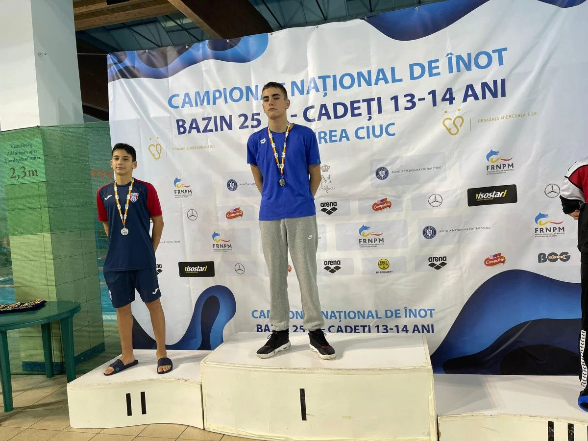 Înotătorul arădean Luca Ciorgan este campion național de cadeți la 100 de metri bras! (FOTO)