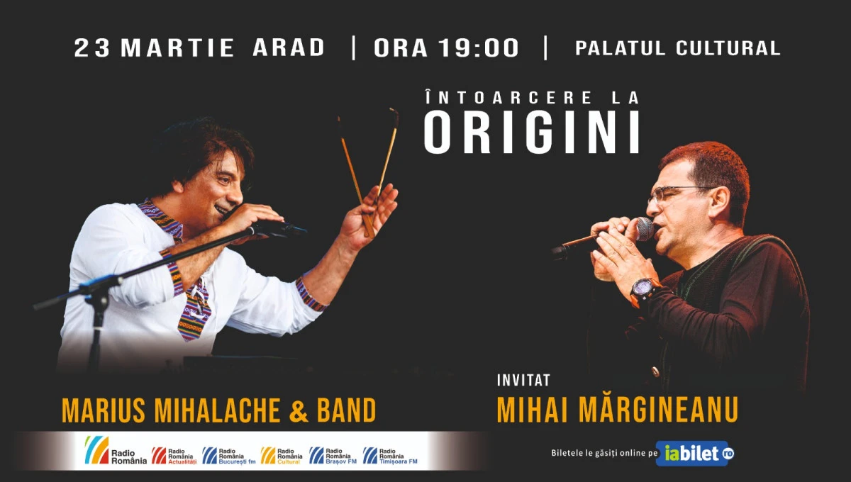 „Întoarcere la Origini”, un concert susținut de Marius Mihalache & Band, cu un invitat special, Mihai Margineanu