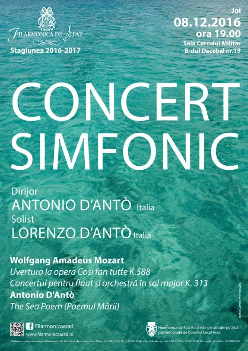 Invitație de nerefuzat, lansată de filarmonica arădeană