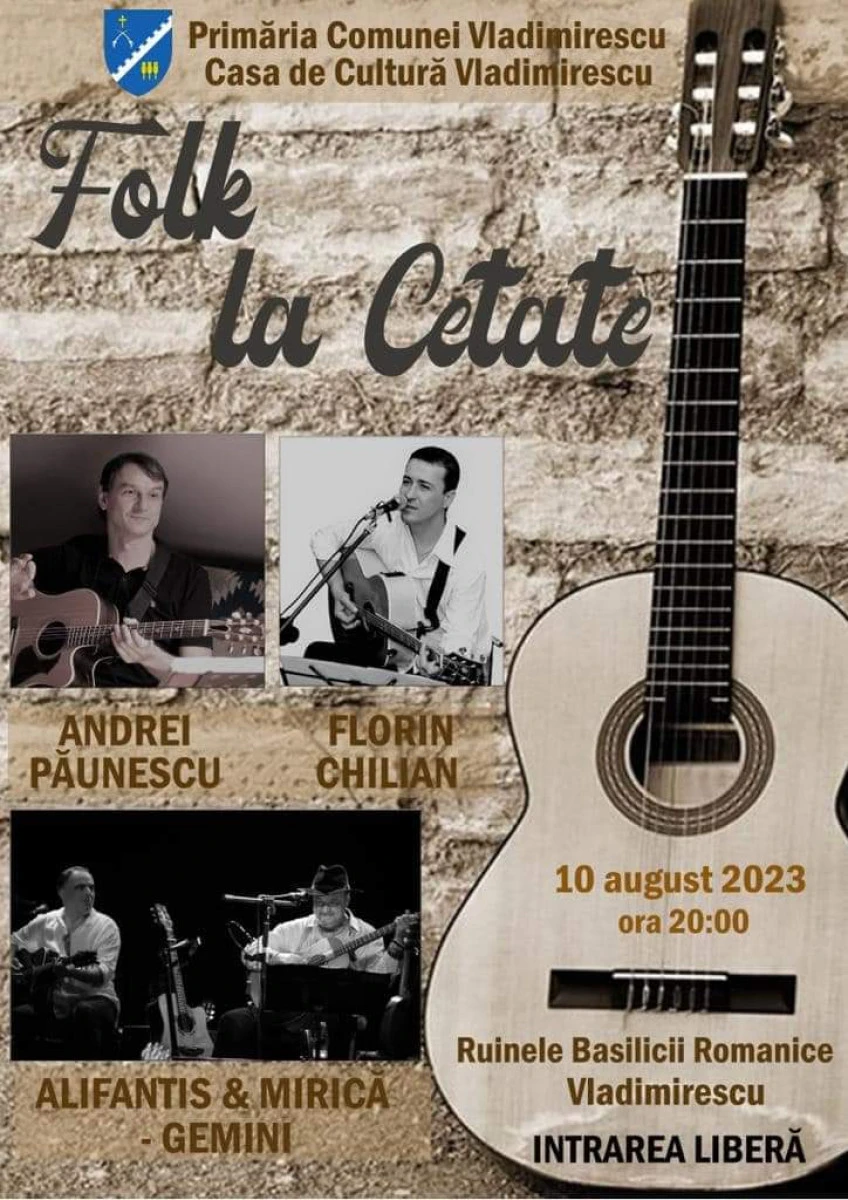 Iubitorii de muzică sunt așteptați la Vladimirescu, la o nouă ediție "Folk la Cetate"