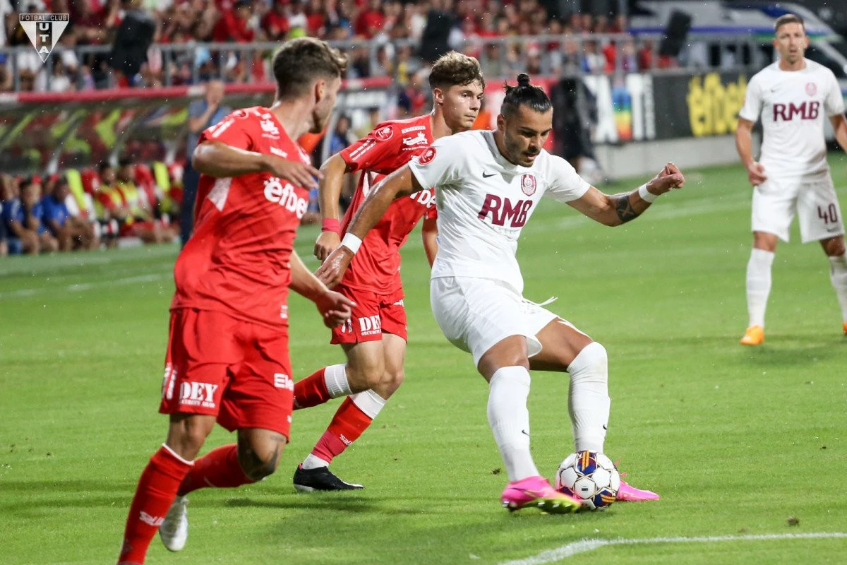 Jale și furtună la Arad! UTA e încă „strâmbă”, iar CFR Cluj a profitat de cadourile făcute (FOTO)