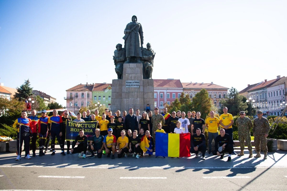 Jandarmeria Arad participă la Ștafeta Veteranilor Invictus 2024