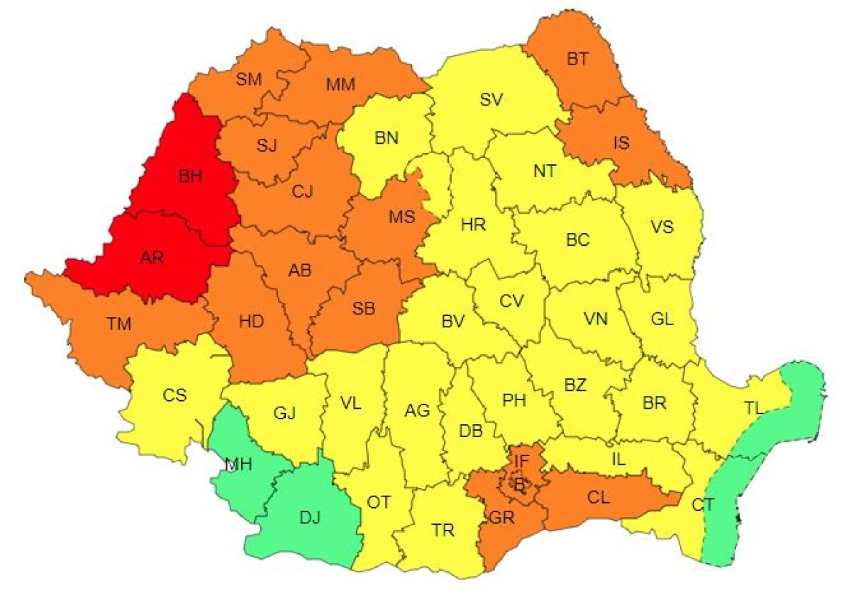 Județul Arad, încă o zi sub codul roșu de caniculă