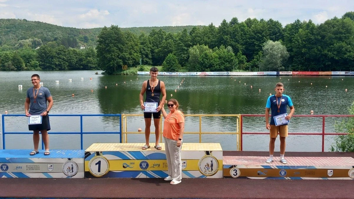 Kaiacistul arădean Ionuț Gherman este dublu medaliat național la kaiac-canoe