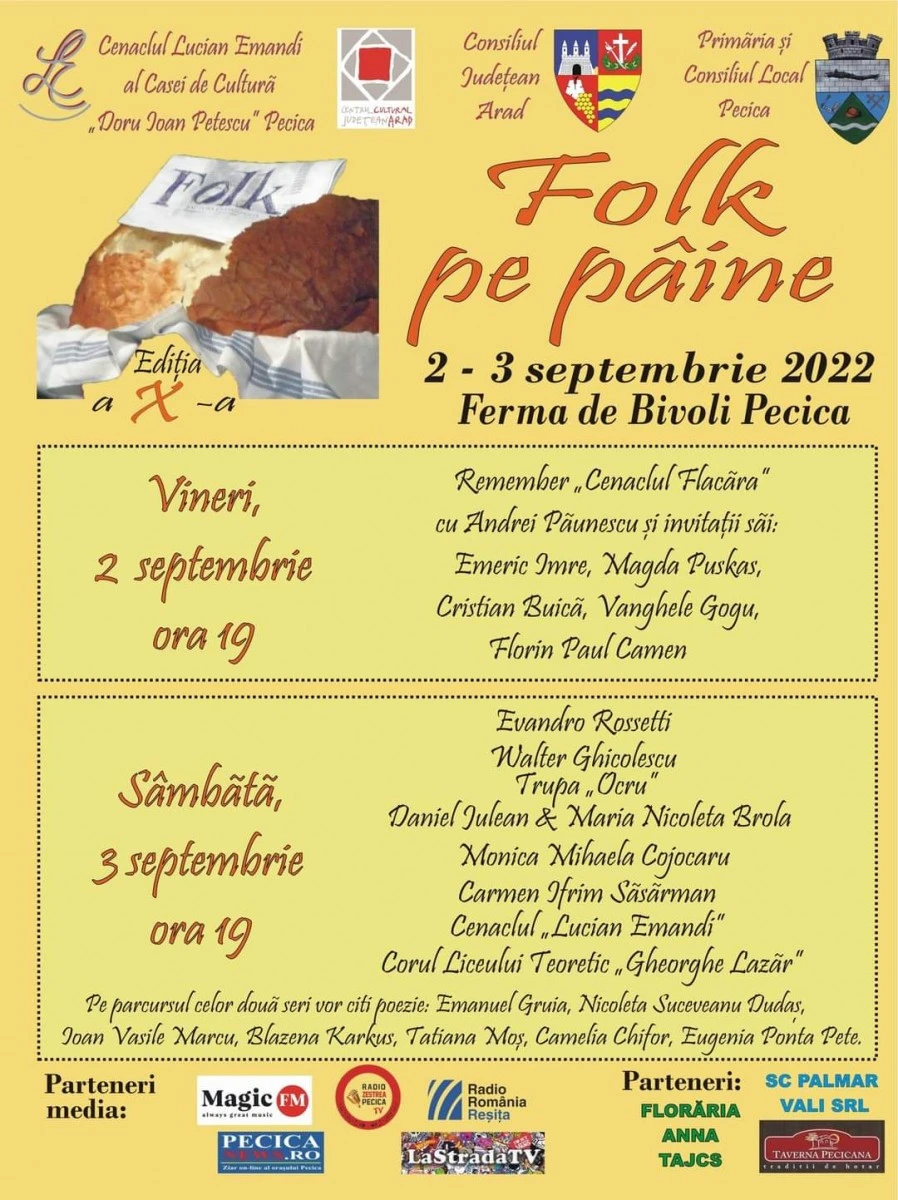 La Pecica se va consuma ”Folk pe pâine”! Festivalul a ajuns la ediția a zecea!