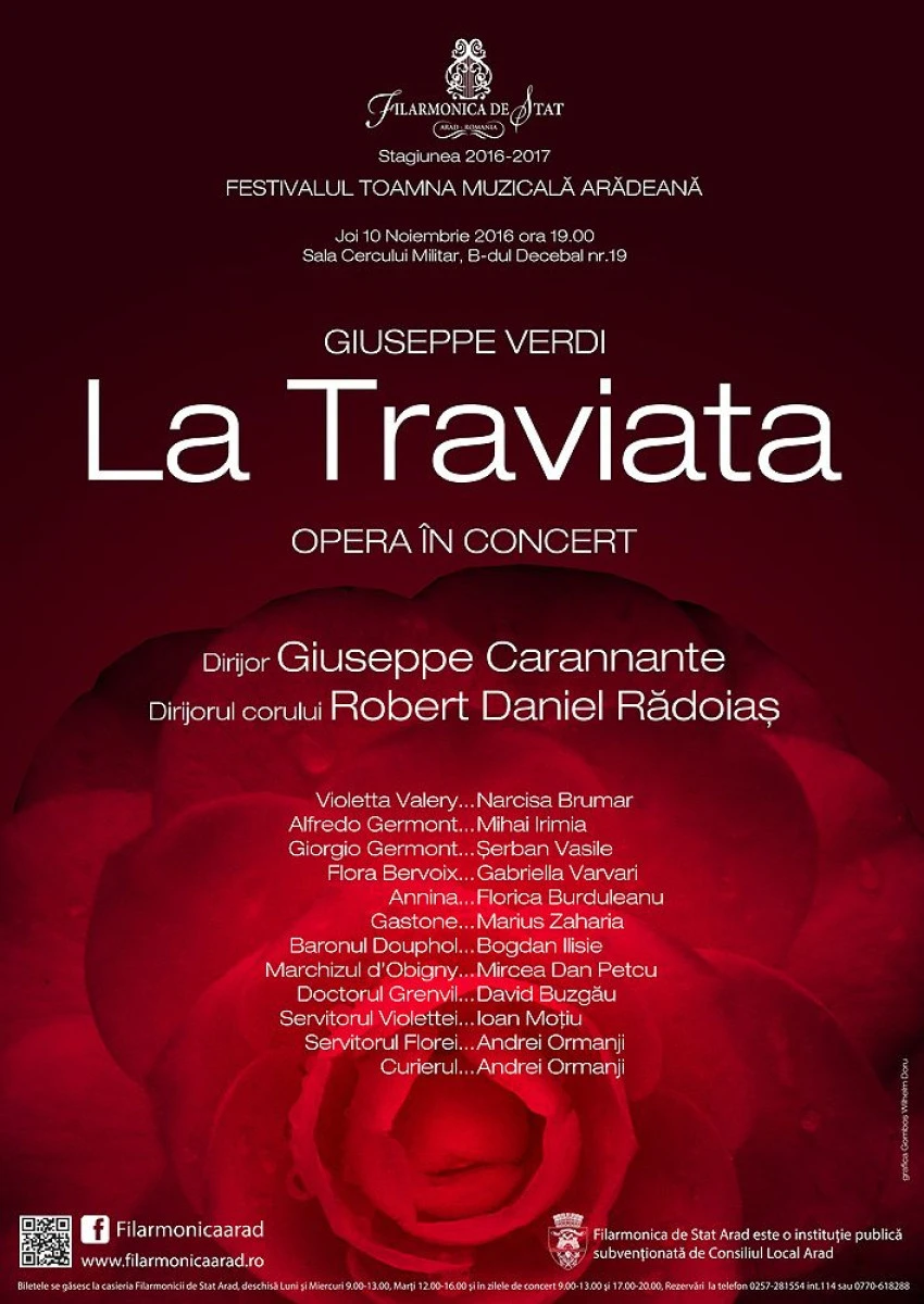 LA TRAVIATA, RELUATĂ ÎN REPERTORIUL DE TOAMNĂ AL FILARMONICII