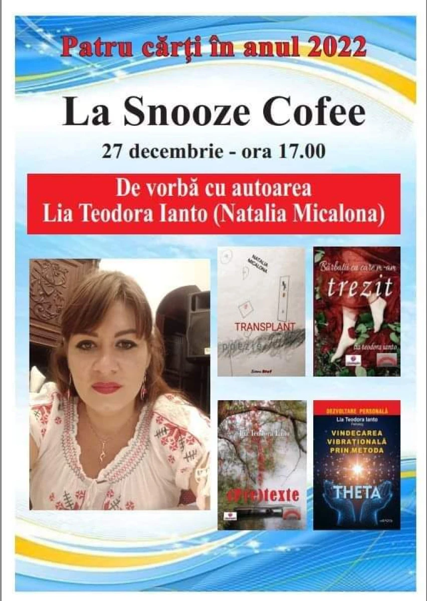 Lia Teodora Ianto lansează, imediat după Crăciun, a patra carte din acest an