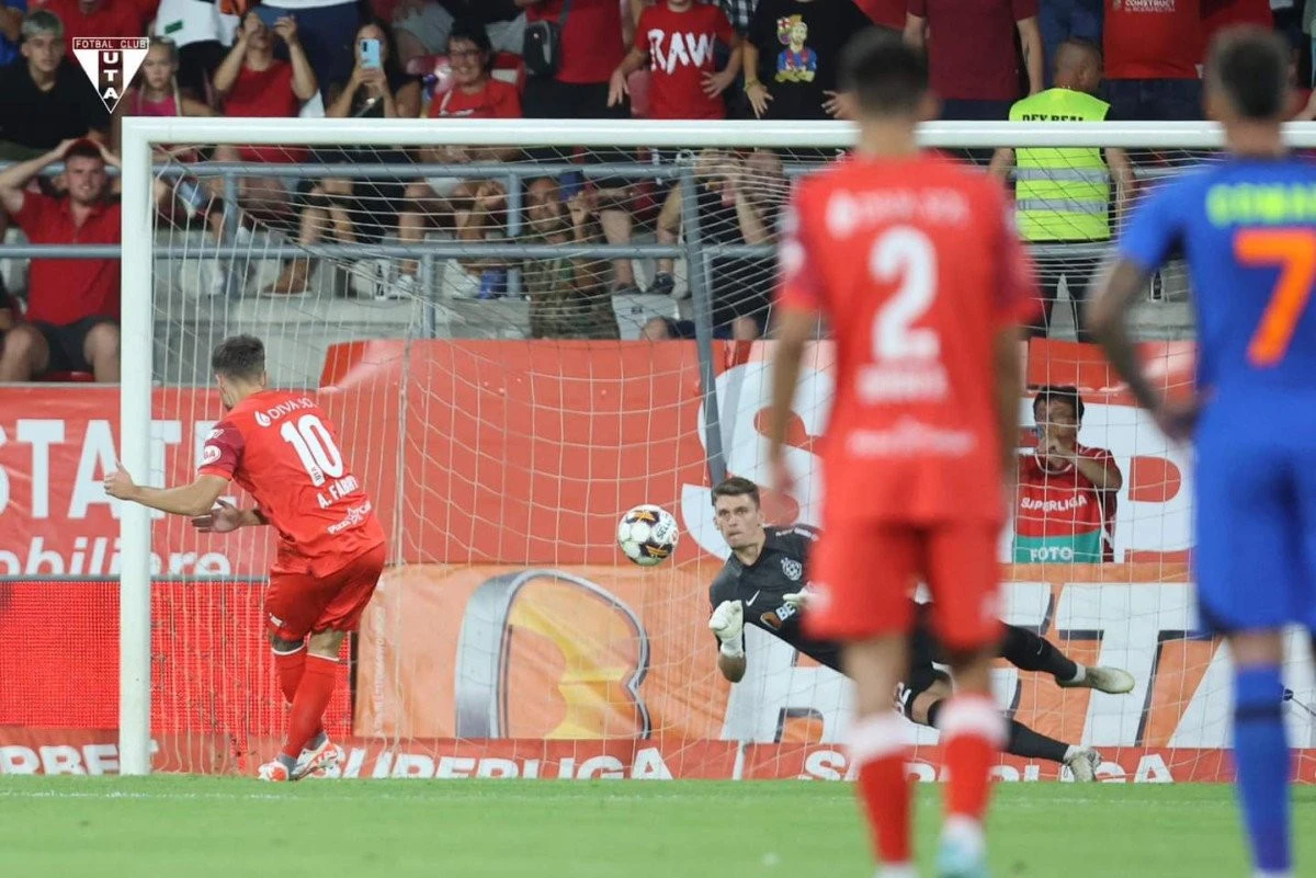 Liderul FCSB s-a prăbușit la Arad! UTA a crezut în șansa ei și obține o victorie uriașă