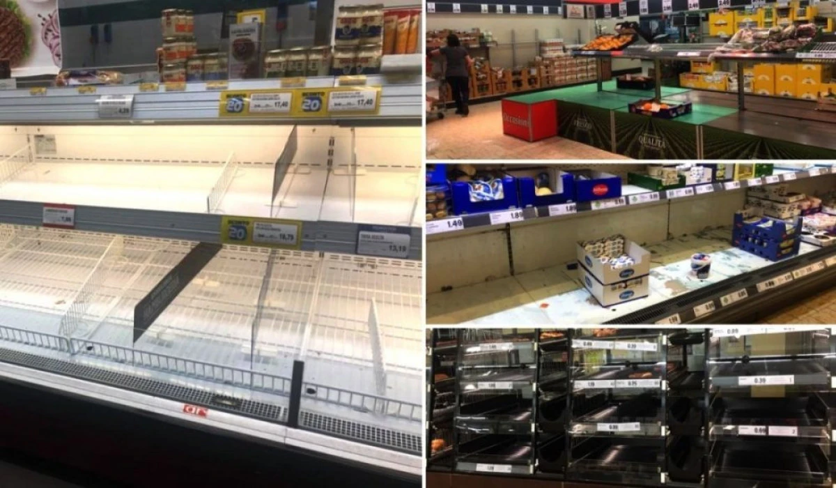 Magazine goale, oraşe în carantină şi panică în Italia din cauza coronavirusului