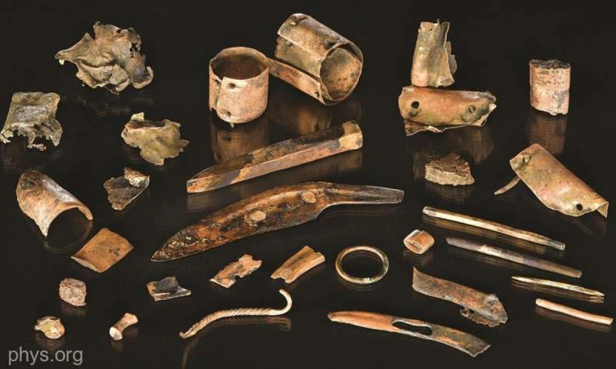 Mai mult obiecte care au aparținut unui războinic din Epoca Bronzului, descoperite de cercetătorii germani