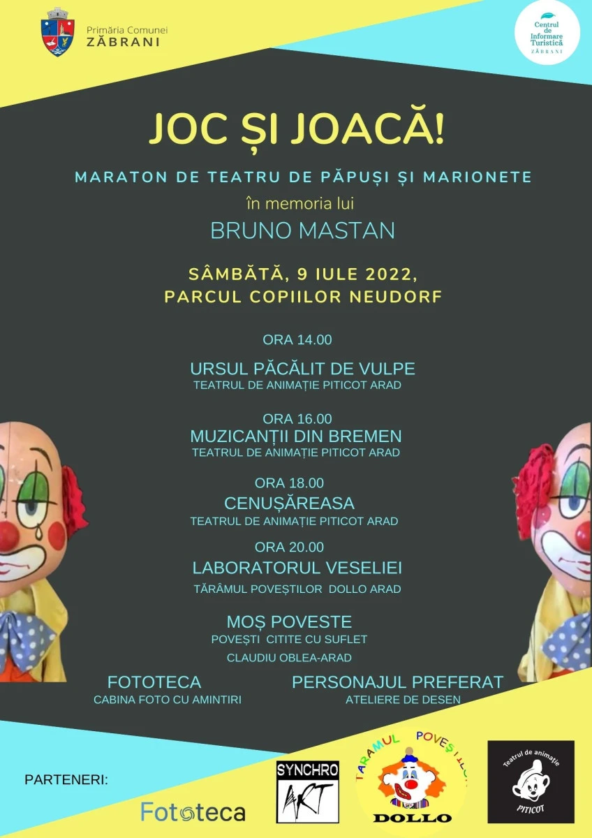 Maraton de Teatru de păpuși și marionete la Zăbrani