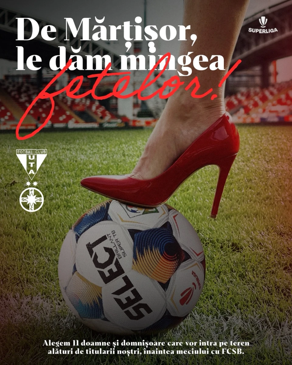 Mărțișor special la UTA: 11 suportere vor intra pe teren cu jucătorii, la meciul cu FCSB