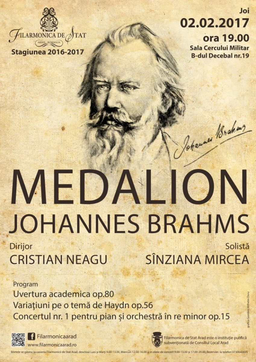 Medalion Johannes Brahms, cu un invitat de excepție