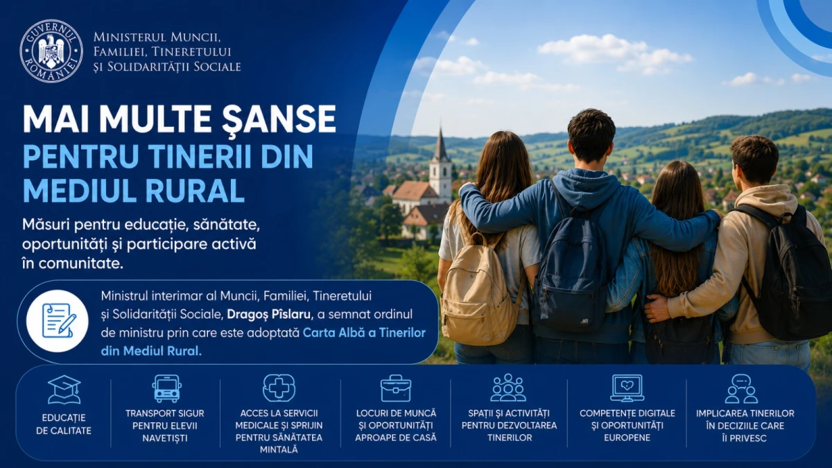 Ministerul Muncii adoptă Carta Albă a Tinerilor din Mediul Rural