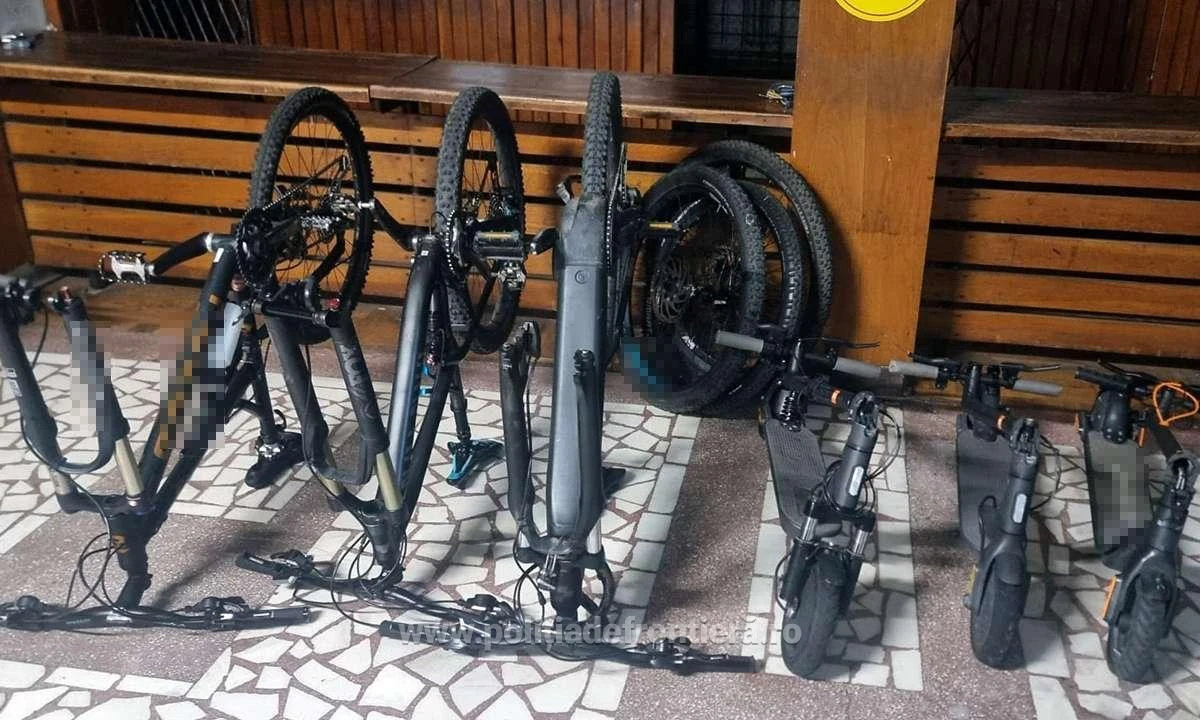 Nădlac: Biciclete și trotinete electrice de 45.000 de lei, confiscate de polițiștii de frontieră