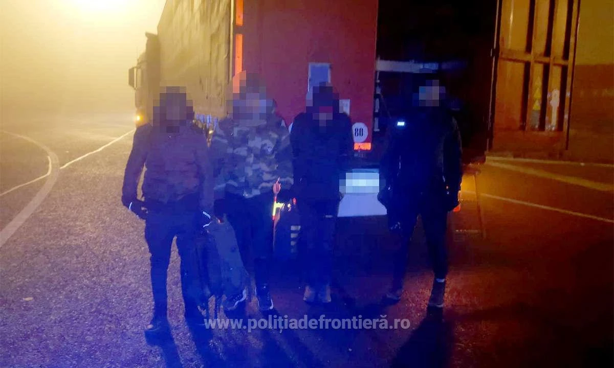Nădlac II: Patru cetățeni etiopieni au încercat să treacă frontiera ascunși într-un TIR