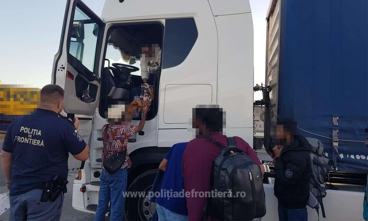 Nădlac II: Șapte cetăţeni din Sri Lanka au încercat să treacă ilegal frontiera, ascunşi într-un TIR