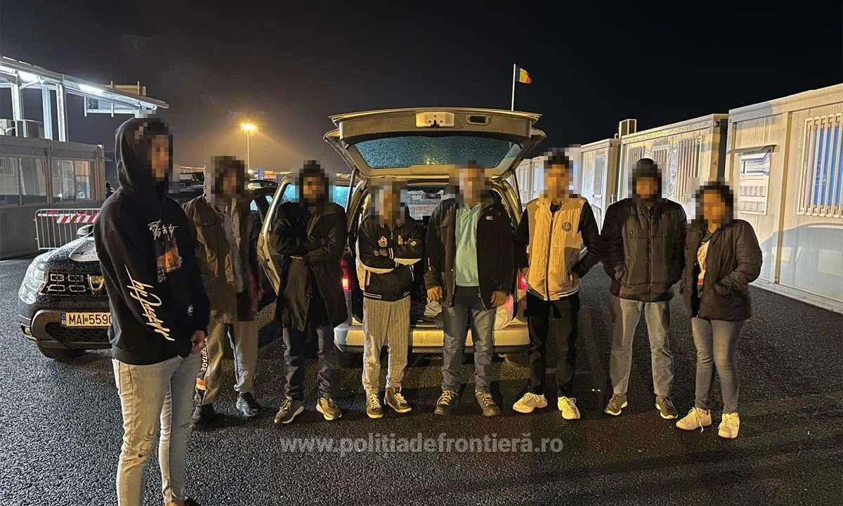 Nădlac II: Șapte cetățeni străini, depistați într-un portbagaj