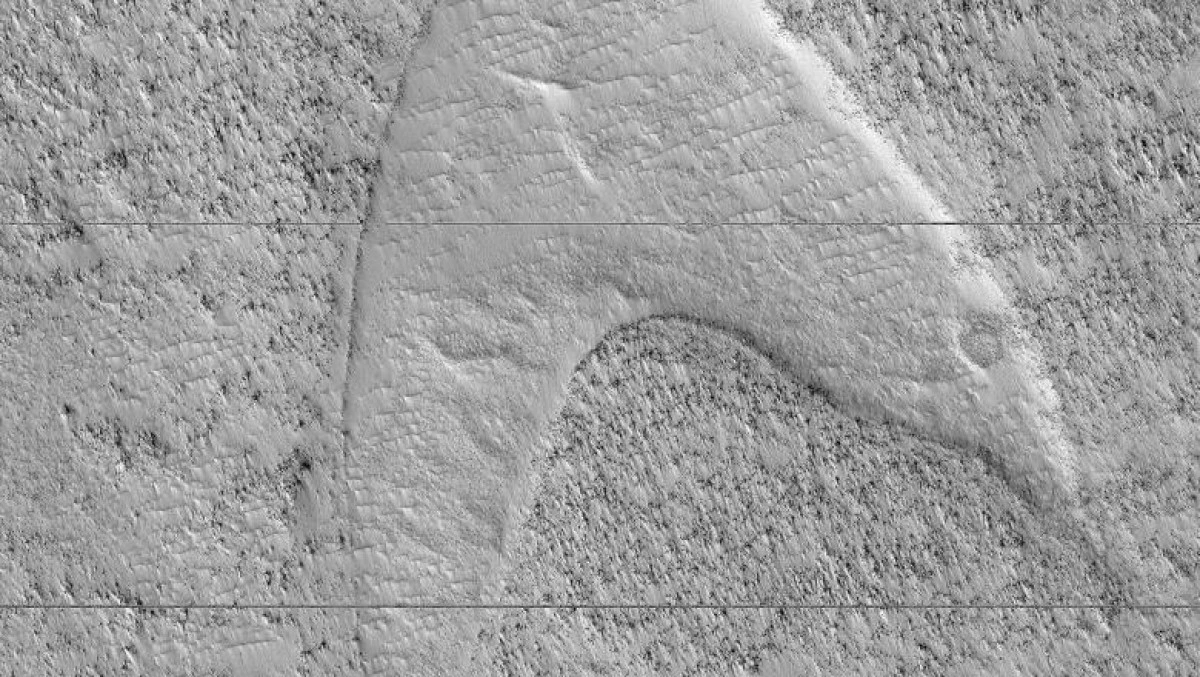 NASA a descoperit simbolul Star Trek pe Planeta Roșie