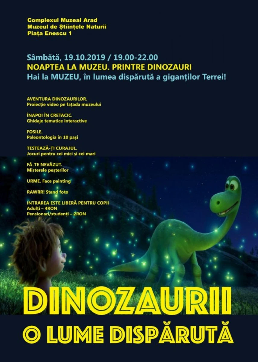 Noaptea la muzeu, printre dinozauri