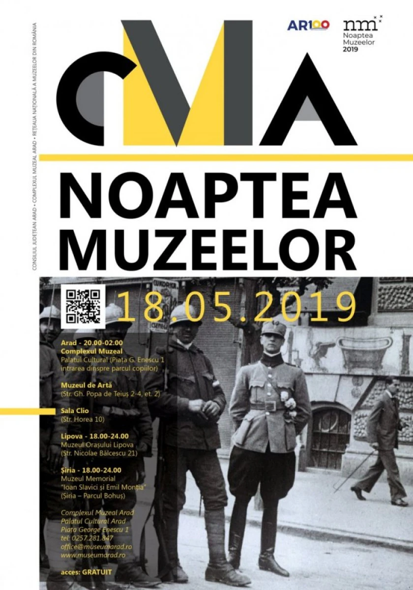 Noaptea Muzeelor Arad 2019. Programul complet