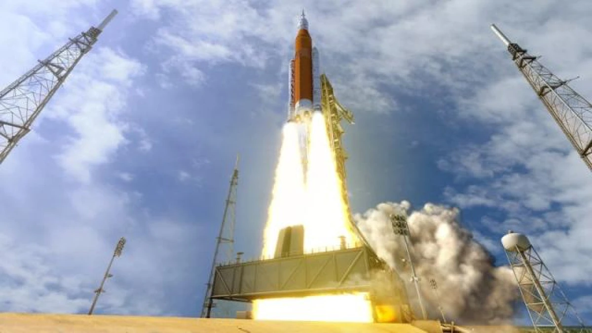 Noua mega-rachetă a NASA a decolat pentru prima dată spre Lună