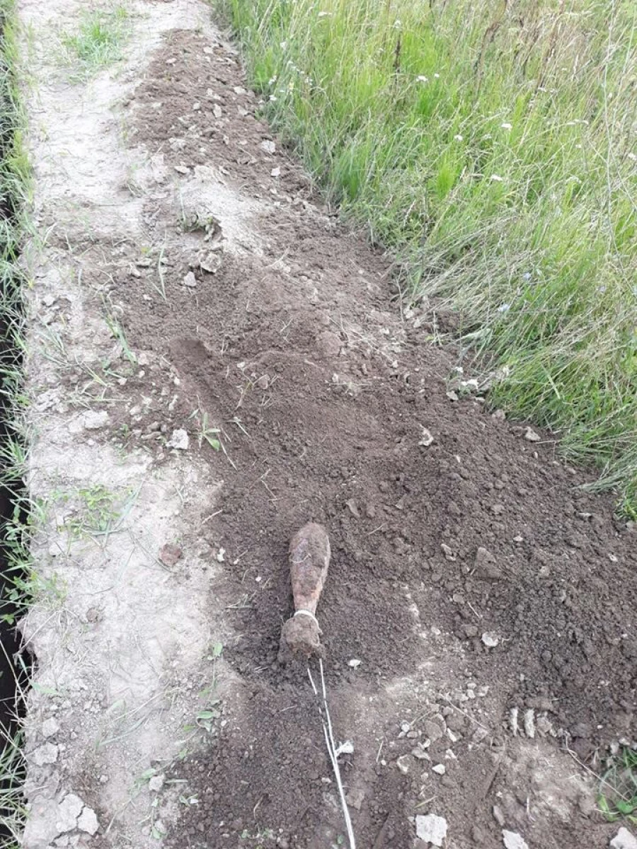 O bombă a fost descoperită la Mocrea. Pirotehniștii ISU au intervenit de urgență