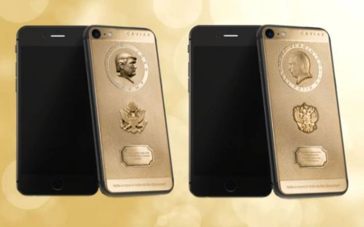 O firmă rusească a lansat iPhone-uri cu chipurile lui Trump și Putin