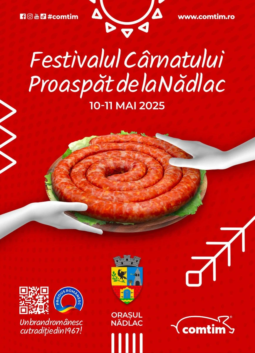 O nouă ediție a Festivalului Cârnatului Proaspăt va avea loc la Nădlac, în weekend