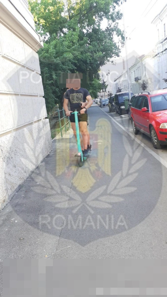 O plimbare cu trotineta i-a costat pe doi teribiliști aproape 600 de lei