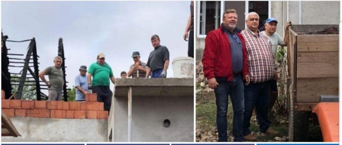 Oameni și fapte. Casa lovită de trăsnet în satul Cil, reparată de comunitatea locală