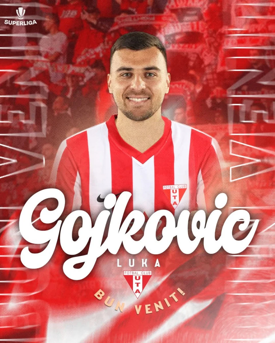 Oficial: UTA l-a împrumutat pe Luka Gojković de la Rapid