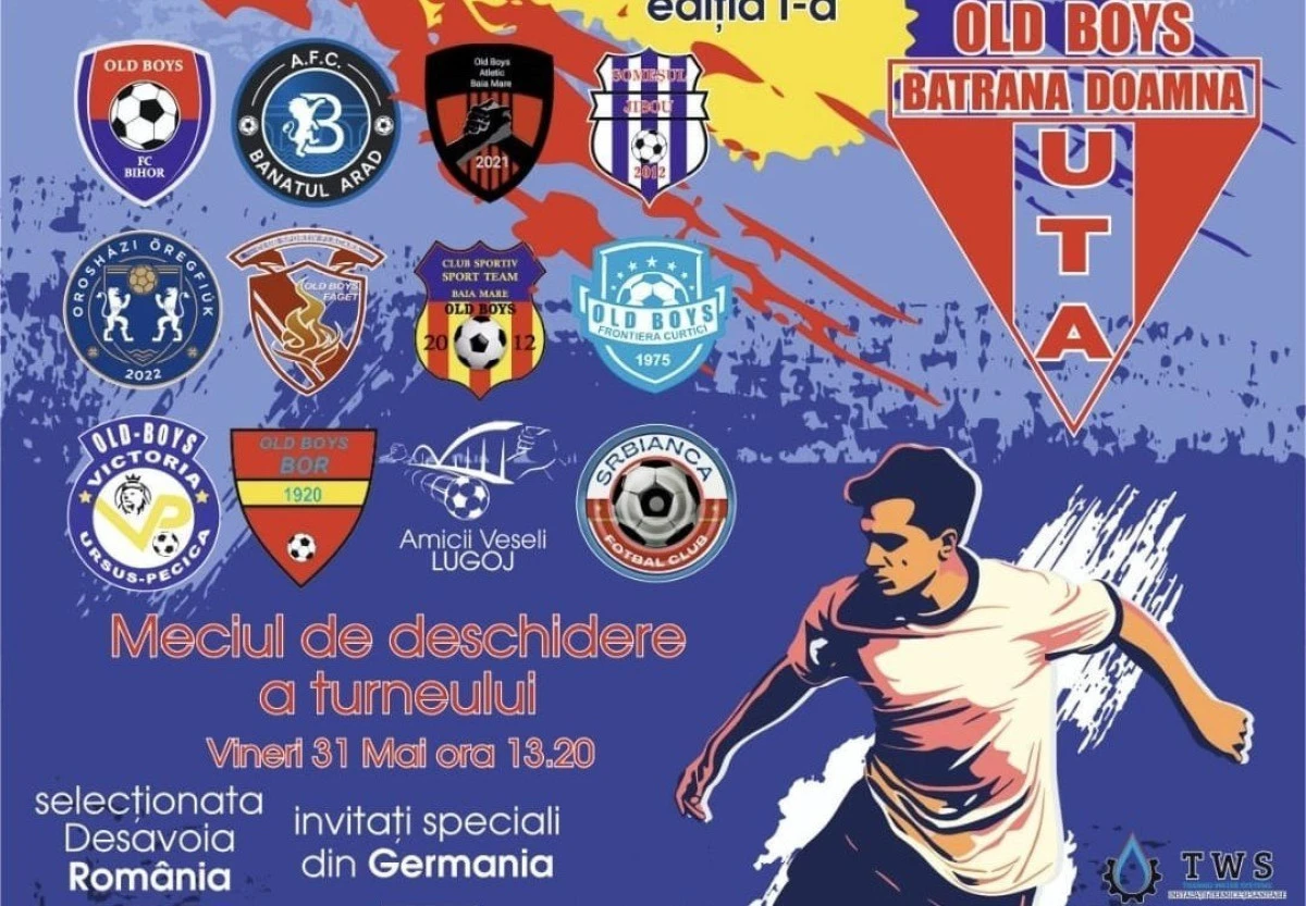 Old Boys UTA organizează, vineri și sâmbătă, un turneu internațional de fotbal la Arad