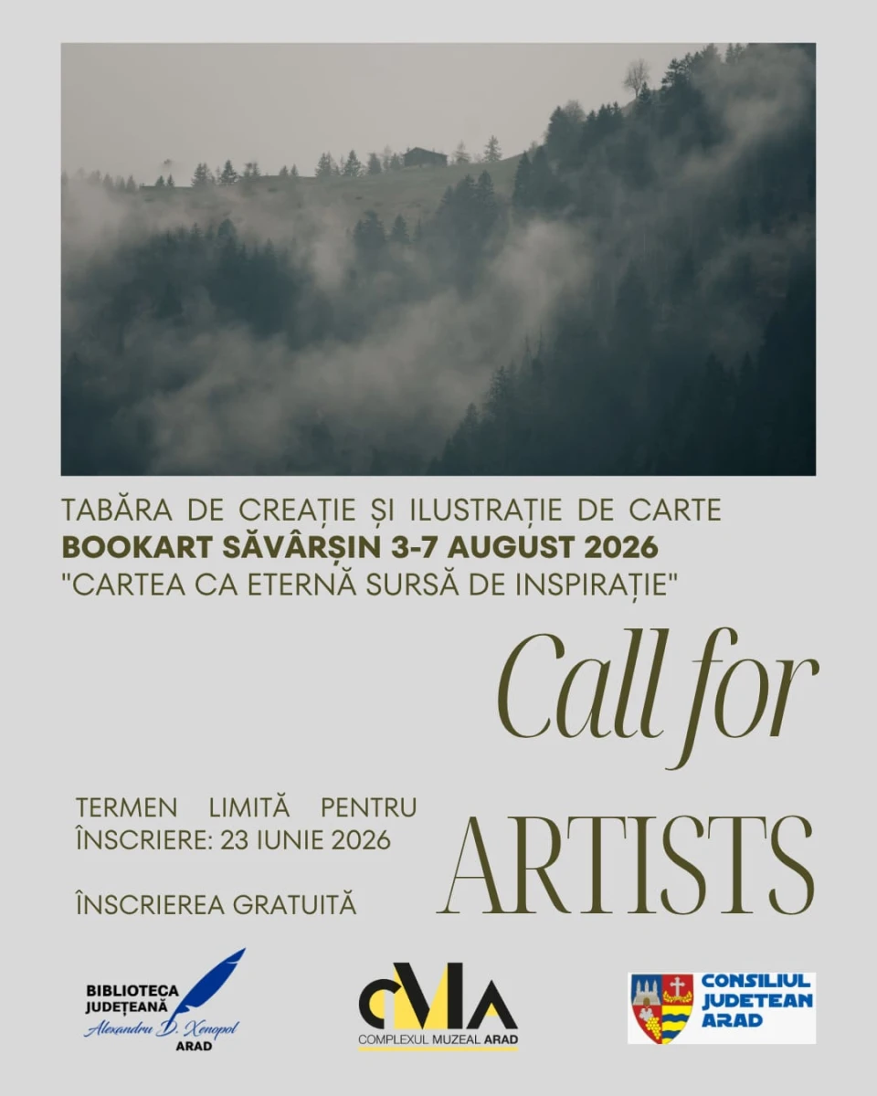 Open Call pentru artiști: BookArt Săvârșin 2026 – Tabăra de creație și ilustrație de carte