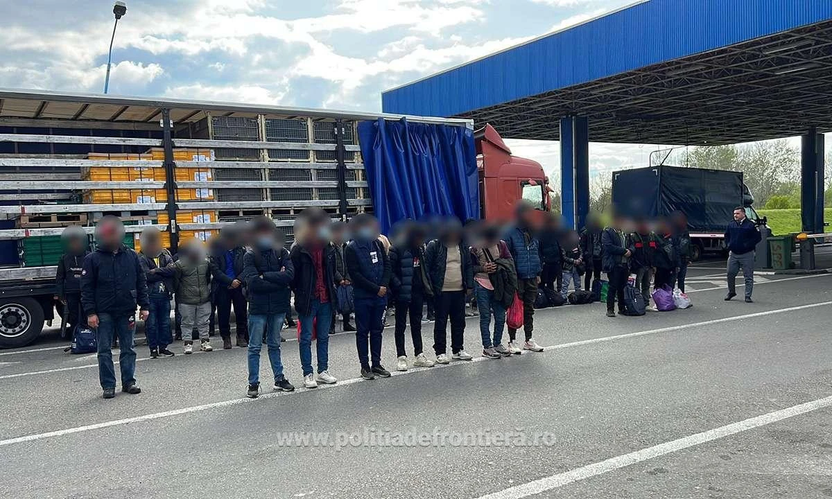 P.T.F. Nădlac II: 58 de cetățeni străini depistați ascunși, în ultimele 24 de ore